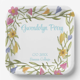 Prato De Papel Festa de Formandos Floral Boho