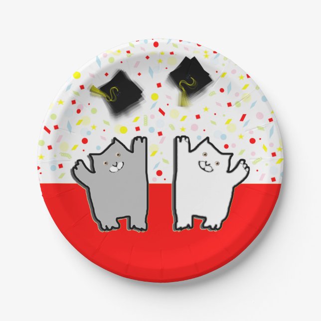 Prato De Papel Festa de formatura engraçada (Frente)