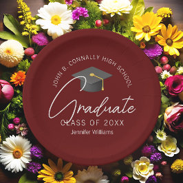 Prato De Papel Festa de formatura Personalizada do Formando Moder