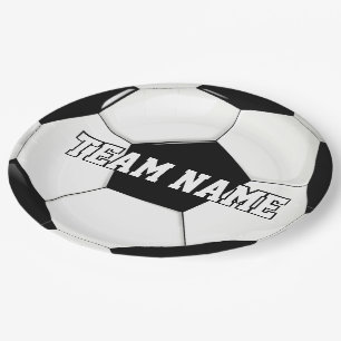 Prato De Papel Festa de Futebol / Nome da Equipe Personalizada de