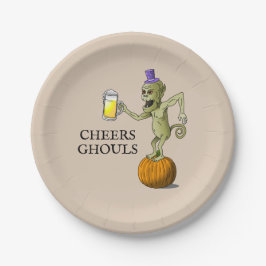 Prato De Papel Festa de Halloween de Cheers Ghouls