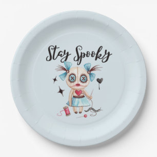 Prato De Papel Festa de Halloween Plates Spooky Decor de Doll Voo