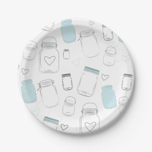 Prato De Papel Festa de Jars de Pedra Rústica Country