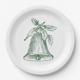 Prato De Papel Festa de Natal com Holly