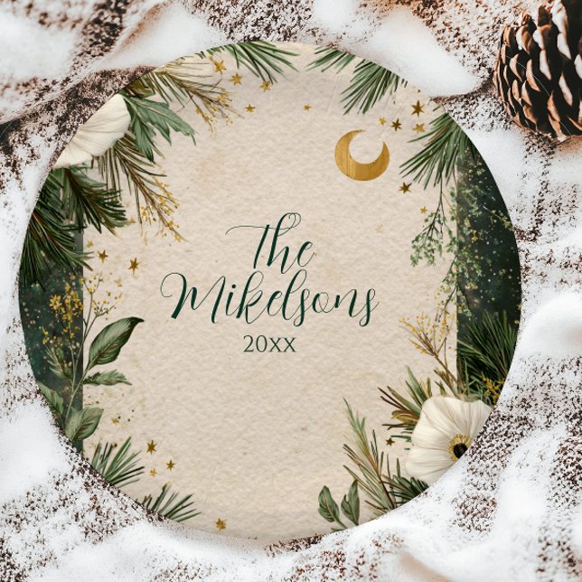 Prato De Papel Festa de Natal da Anêmona Branca de inverno (Criador carregado)