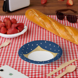 Prato De Papel Festa de Natal das Estrelas Azuis