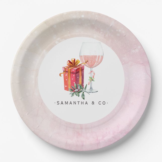 Prato De Papel Festa de Natal de Filme Retrô (Frente)