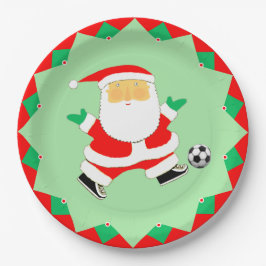 Prato De Papel Festa de Natal de Futebol