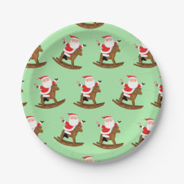 Prato De Papel Festa de Natal Equestre