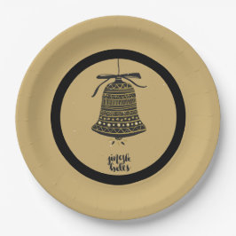 Prato De Papel Festa de Ouro Festivo