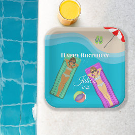 Prato De Papel Festa de piscina para aniversário de 30 anos