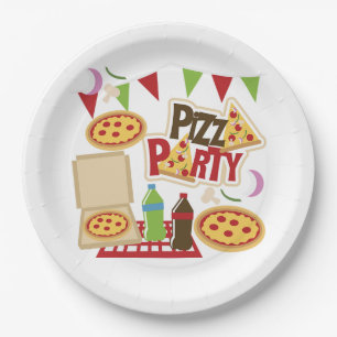 Prato De Papel Festa de pizza
