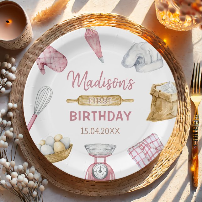 Prato De Papel Festa de primeiro aniversario de Cozinhar (Criador carregado)