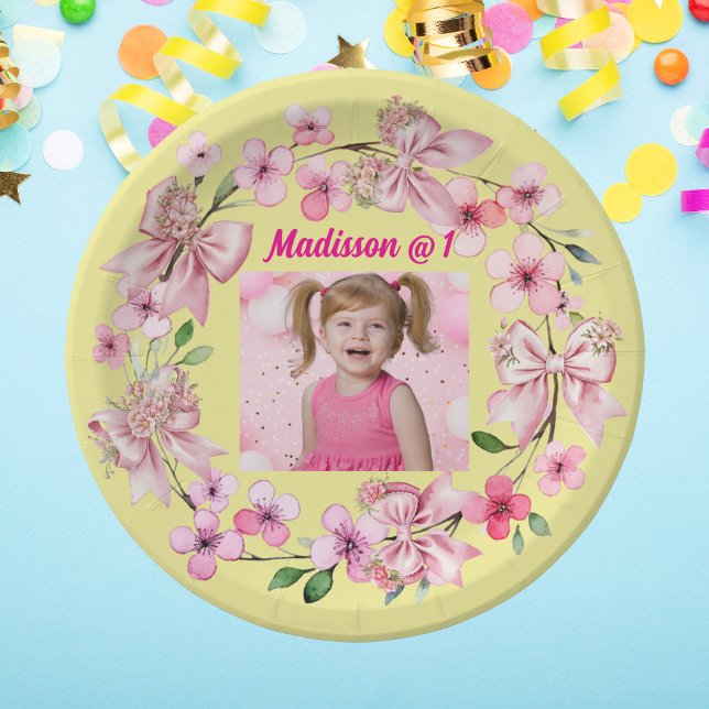 Prato De Papel Festa de primeiro aniversario de Fotografia de Arc (Criador carregado)