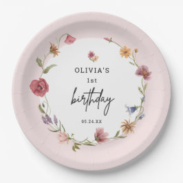 Prato De Papel Festa de primeiro aniversario de primavera Little 
