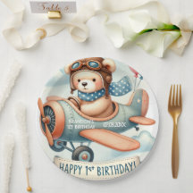 Festa de primeiro aniversario de Urso de Aviões