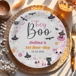 Prato De Papel Festa de primeiro aniversario do Halloween Ghost
