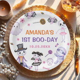 Prato De Papel Festa de primeiro aniversario Spookie Halloween