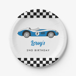 Prato De Papel Festa de segundo aniversário do Carro Race Race Ra