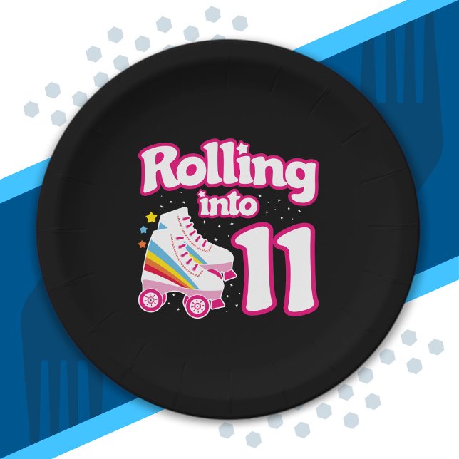 Prato De Papel Festa de Skate para Crianças - 11 Aniversário - Pi (Criador carregado)