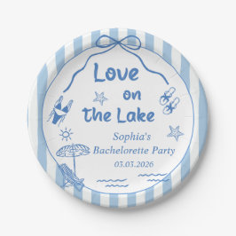 Prato De Papel Festa de Solteira Love On The Lake
