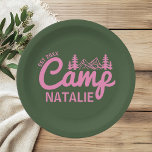 Prato De Papel Festa de solteira personalizada do campo<br><div class="desc">Apresentando nossas Placas de Papel de Festa de solteira para Camp Personalizadas - uma combinação única de encanto rústico e design moderno que dá o tom perfeito para sua celebração ao ar livre. Estas placas de papel são trabalhadas meticulosamente para refletir o espírito aventureiro de uma festa de solteira de...</div>