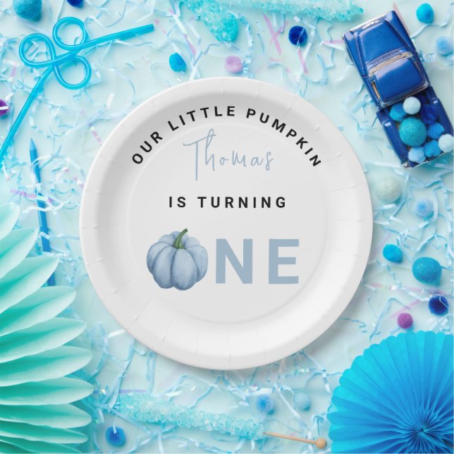 Prato De Papel Festa de um aninho da Little Pumpkin  (Festa)