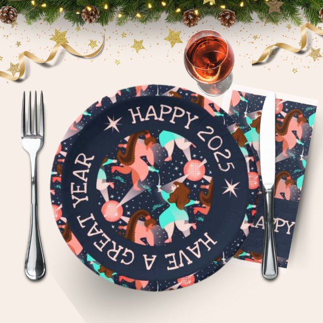 Prato De Papel Festa de vamos! Ano Novo (Criador carregado)