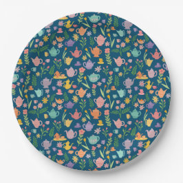 Prato De Papel Festa do Chá Noiva Páscoa Aniversário Primavera Fl