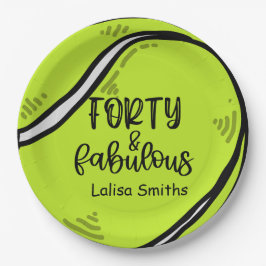 Prato De Papel festa do jogador da placa de papel tênis aniversár