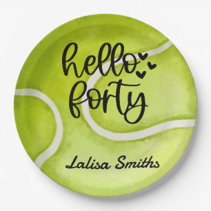 Prato De Papel festa do jogador da placa de papel tênis aniversár