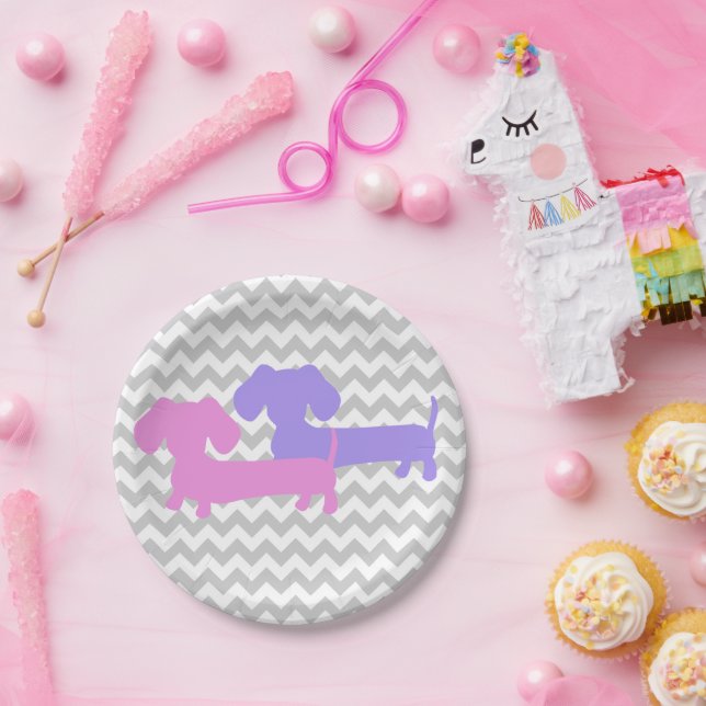 Prato De Papel Festa Dupla de Cachshund Wiener (Festa)