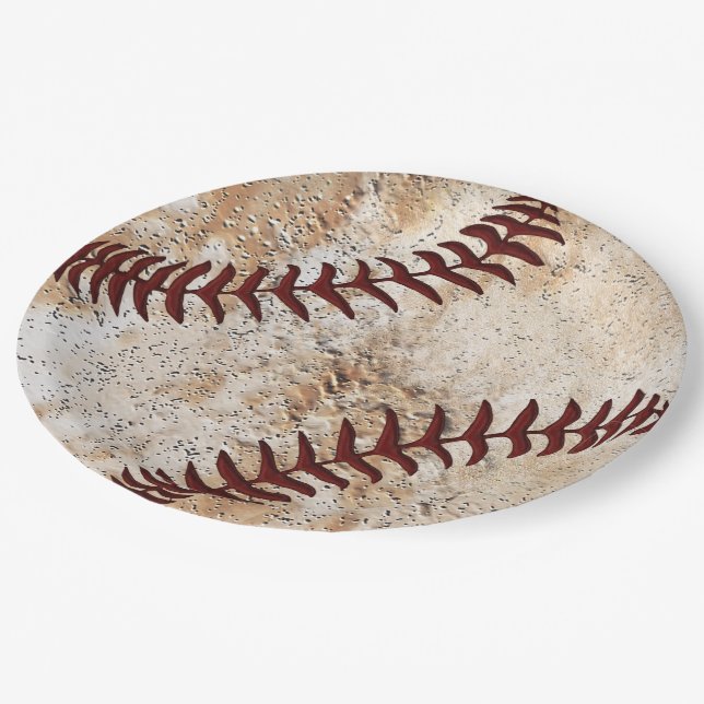 Prato De Papel Festa mais legal de basebol em papel Placas de bei (Inclinado)