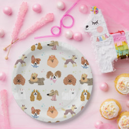 Prato De Papel Festa para Crianças de Cães
