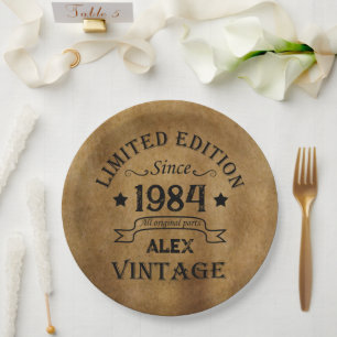 Prato De Papel Festa personalizada de aniversário de 40 anos de q