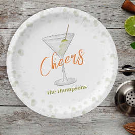 Prato De Papel Festa Simples Bastante Branca Martini Cocktail