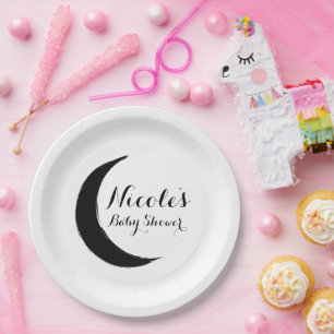 Prato De Papel Festa Zodioca do Crescente Negro Astrologia da Lua