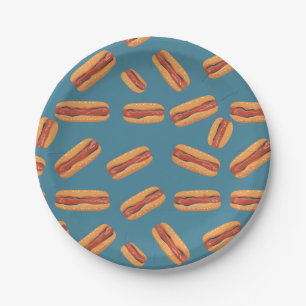 Prato De Papel Festas De Papel Hotdog Joga Esporte 4 De Julho