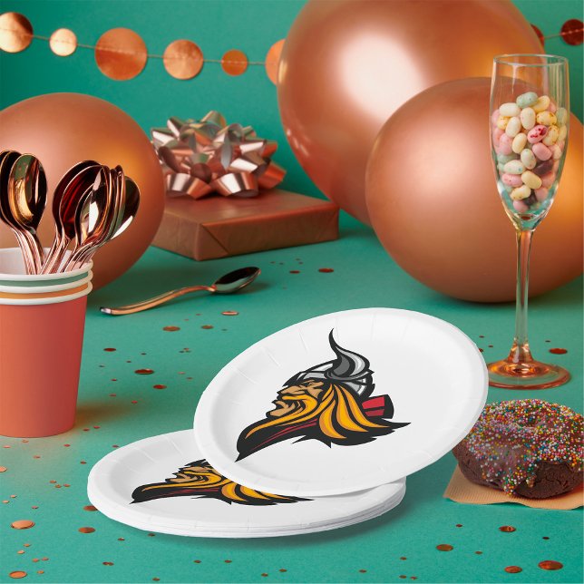 Prato De Papel Fierk Viking Head Norse Helmet e Beard (Criador carregado)