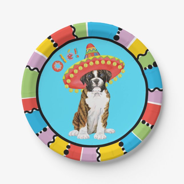 Prato De Papel Fiesta Boxer (Frente)