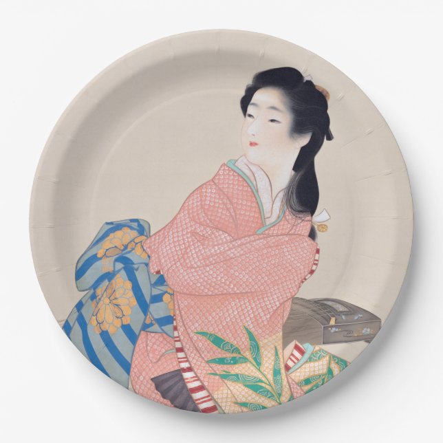 Prato De Papel Filha Miyuki (Bela Dama Japonesa) (Asiática) (Frente)