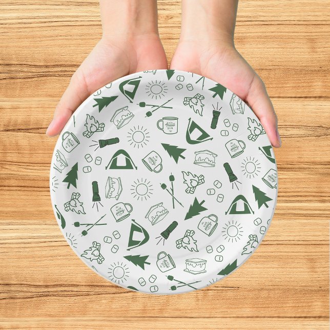 Prato De Papel Fim de Semana de Despedida de Solteira Modern Gree (Criador carregado)