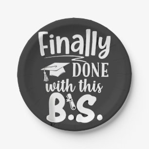 Prato De Papel Finalmente feito com a graduação BS Funny 2025