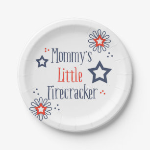 Prato De Papel Firecracker mamãe