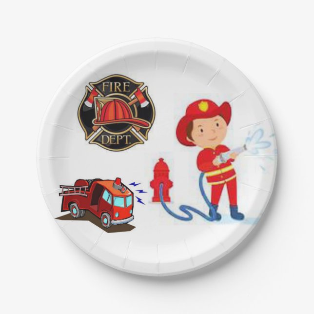 Prato De Papel Fireman de Placas de Papel (Frente)