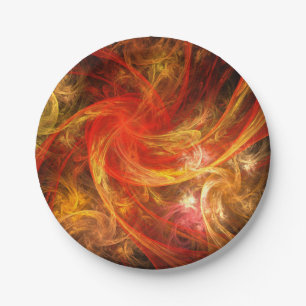 Prato De Papel Firestorm Abstrato-Art