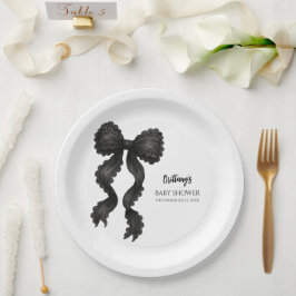 Prato De Papel Fita do Chá de fraldas preto