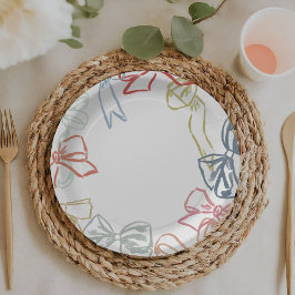 Prato De Papel Fitas e Arcos Festa de aniversario de meninas de A