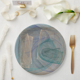 Prato De Papel Flame Fractal Colorida