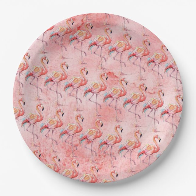 Prato De Papel Flamingo (Frente)